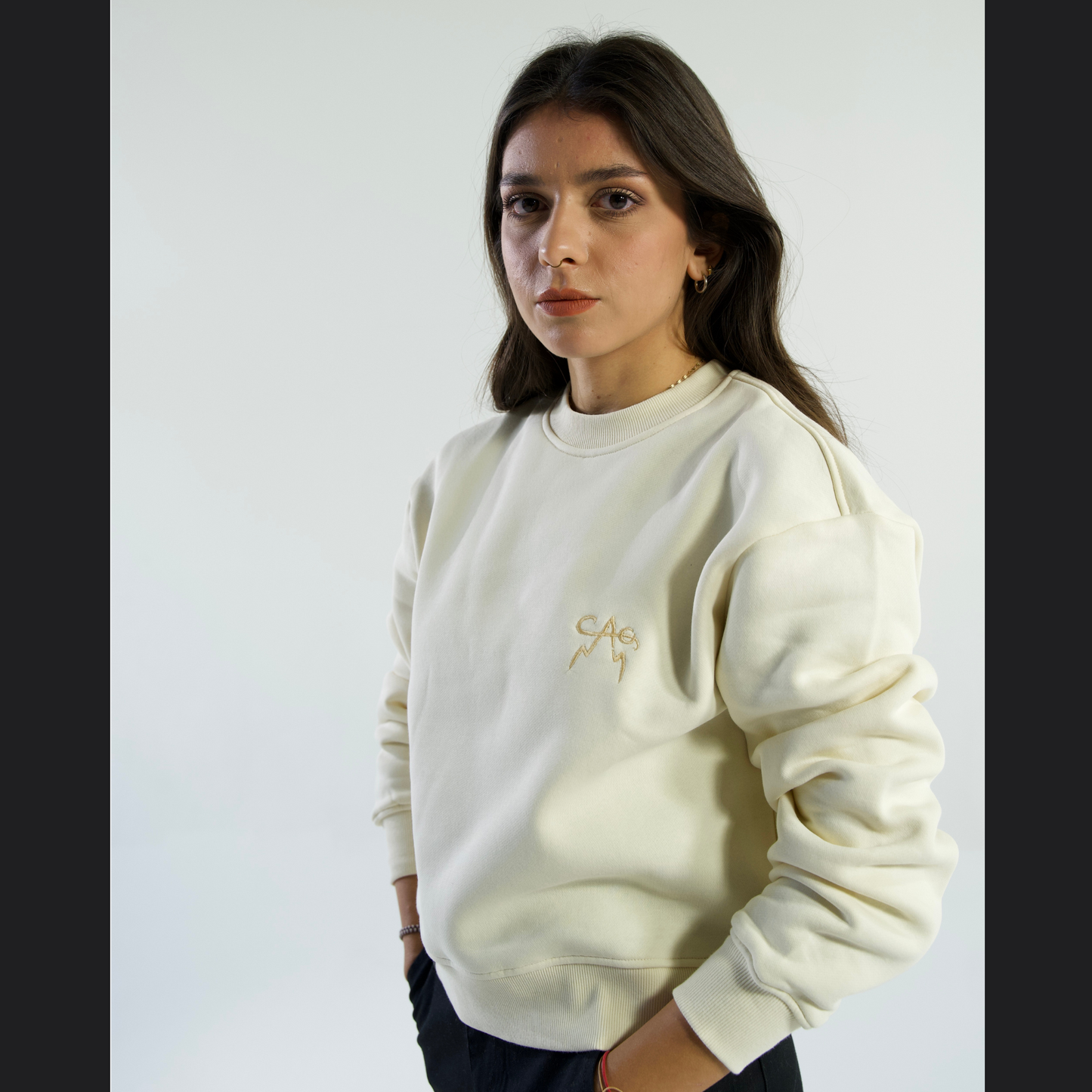 Logo Crewneck Natural Raw
