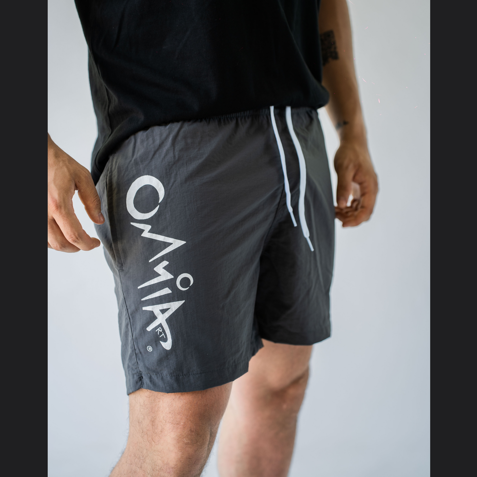 Logo Swimshorts Grey front