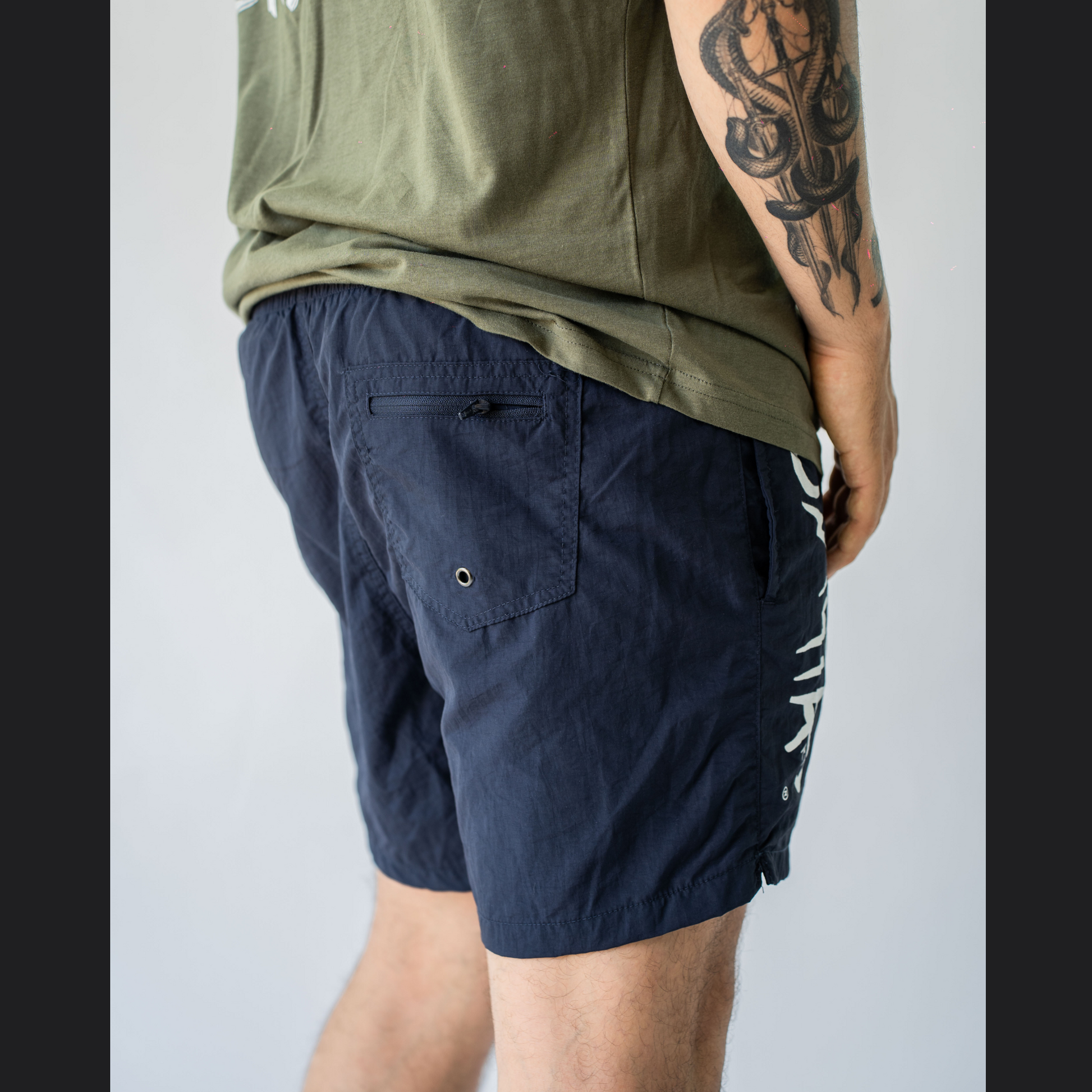 Logo Swimshorts Navy set back