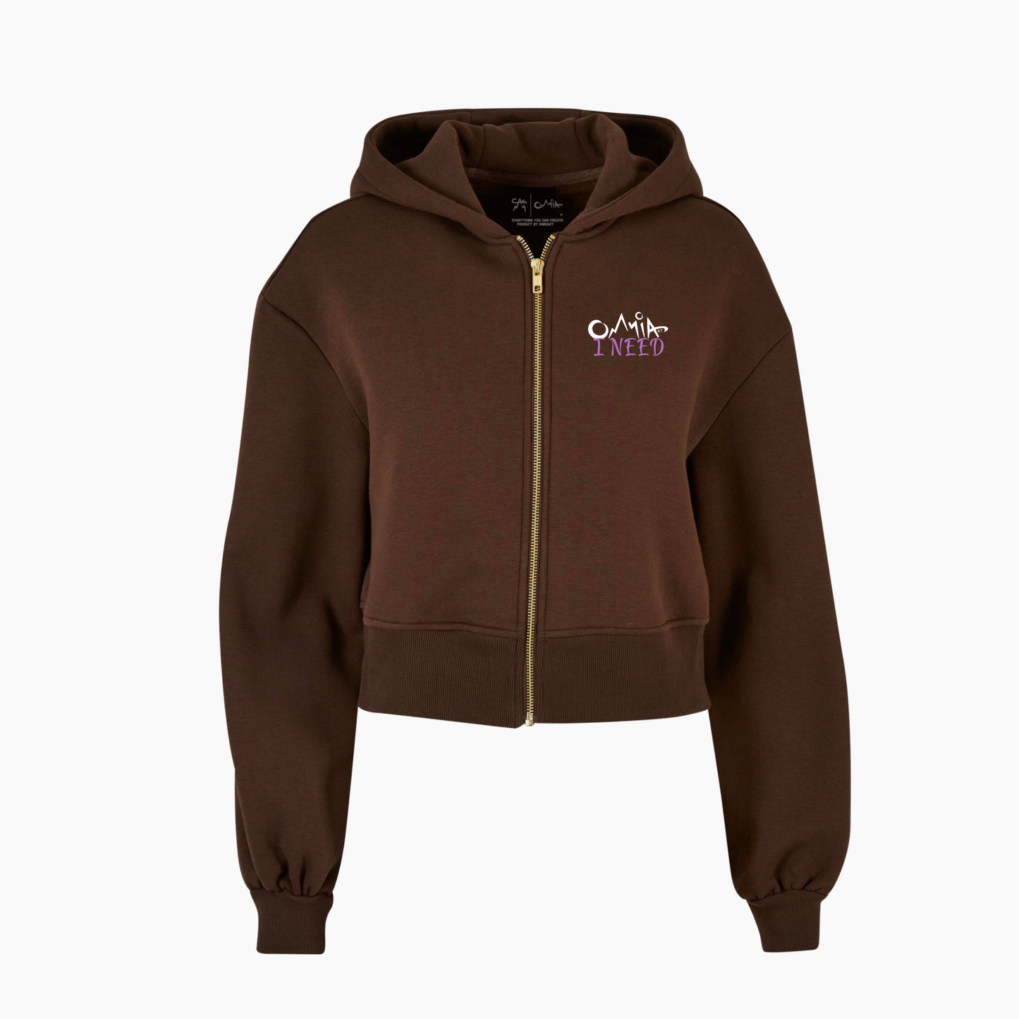 Cropped Hoodie Brown