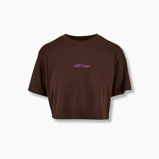 Cropped Tee Brown
