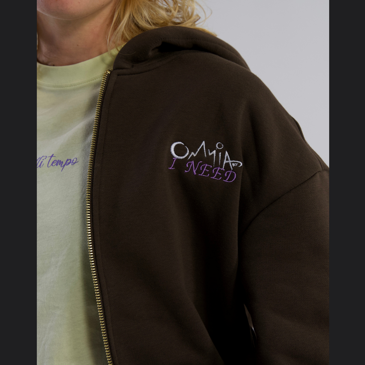 Cropped Hoodie Brown