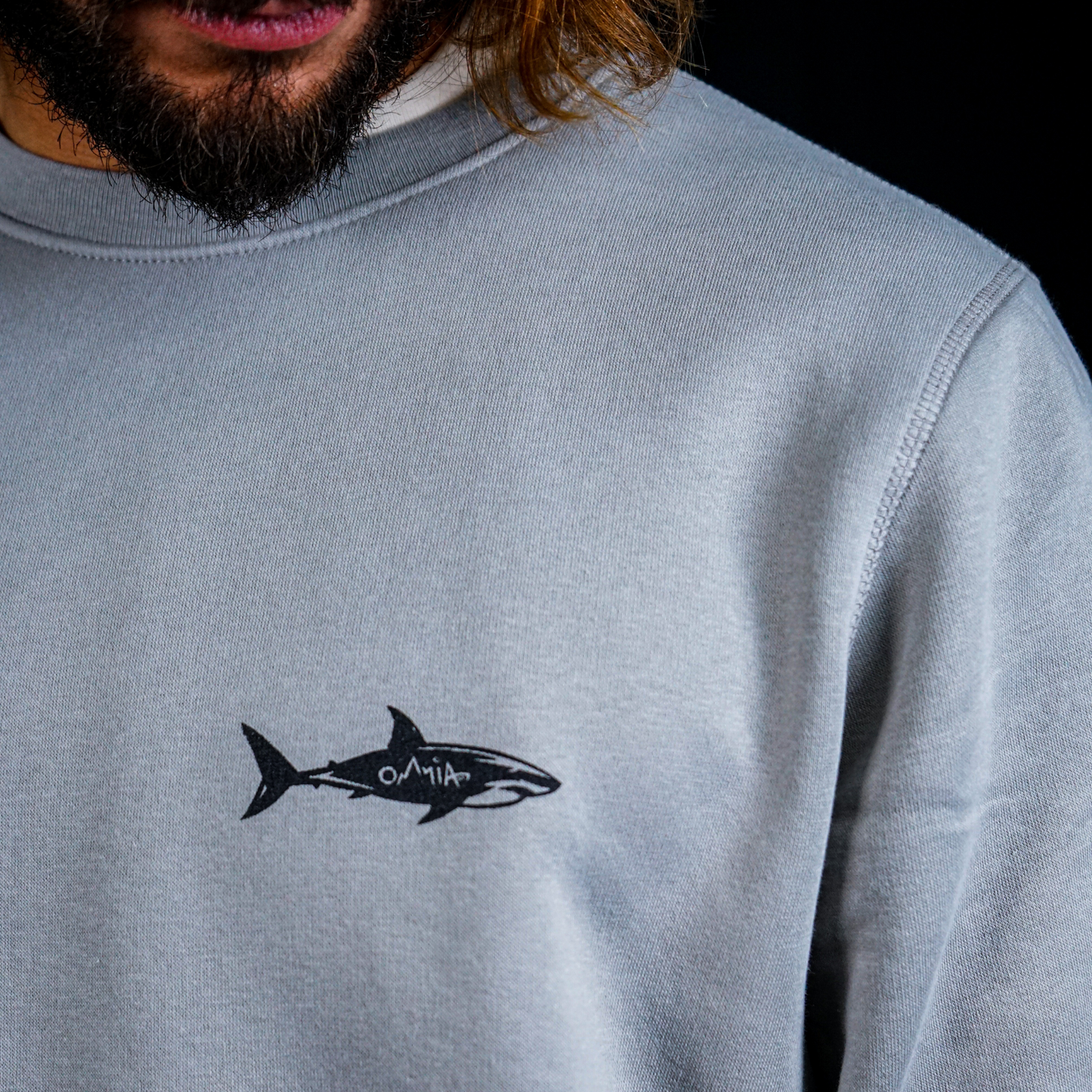 Shark Crewneck Grey - Uomo