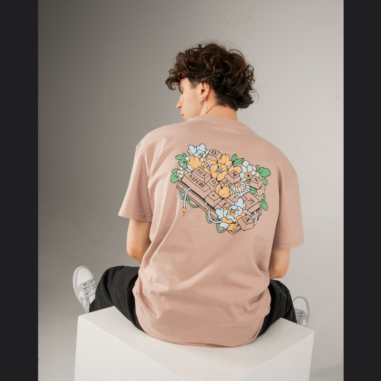 Keyboard Tee - Rose Clay