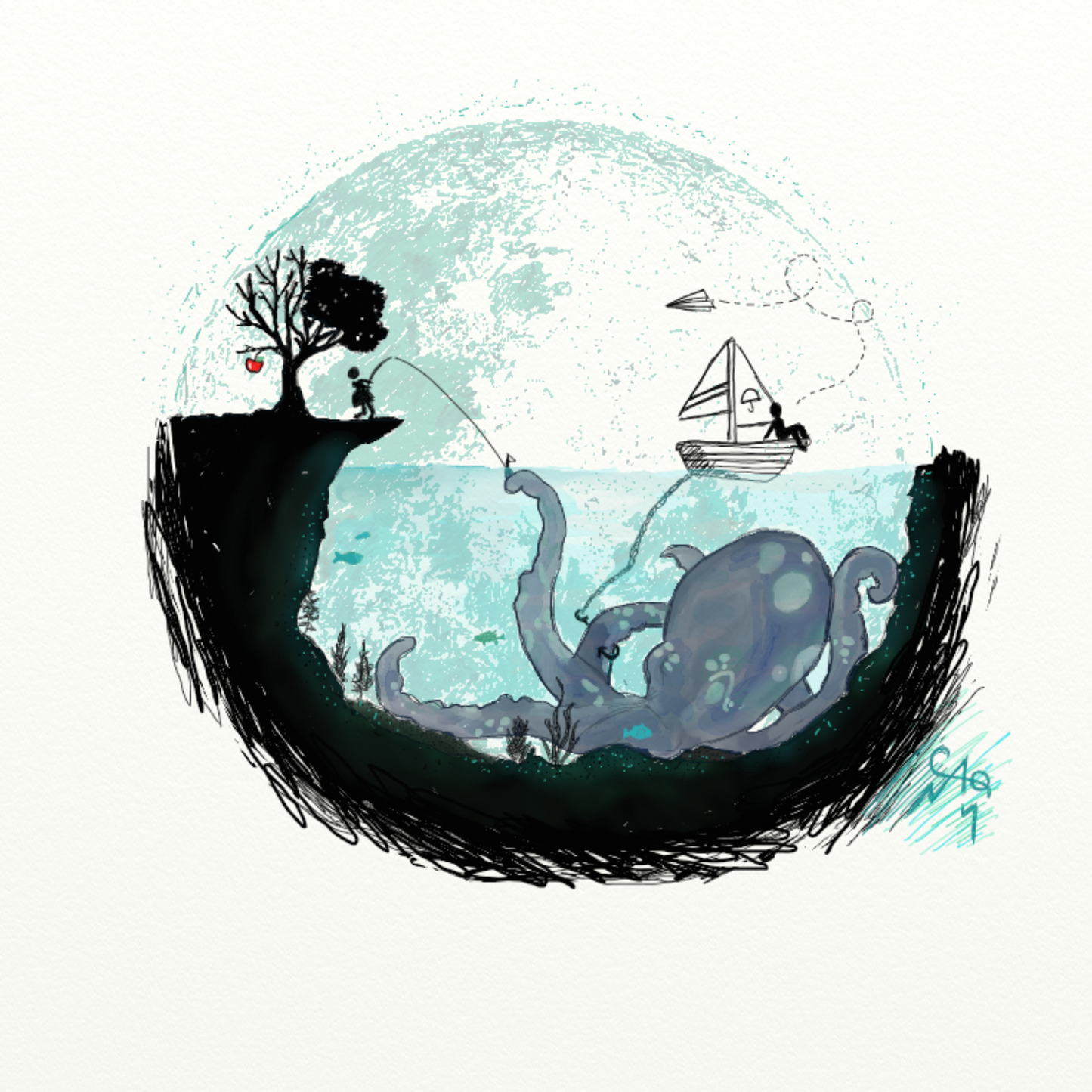 Octopus Tee - Donna