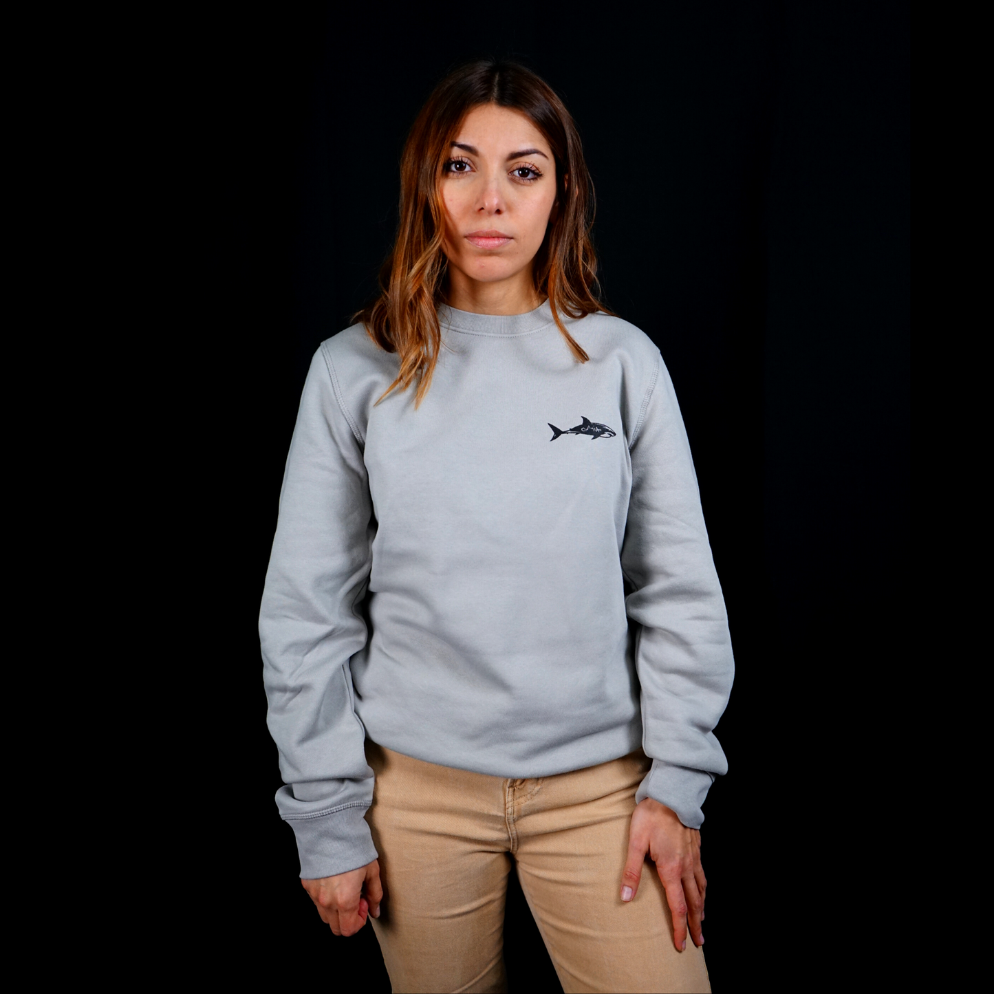 Shark Crewneck Grey - Donna