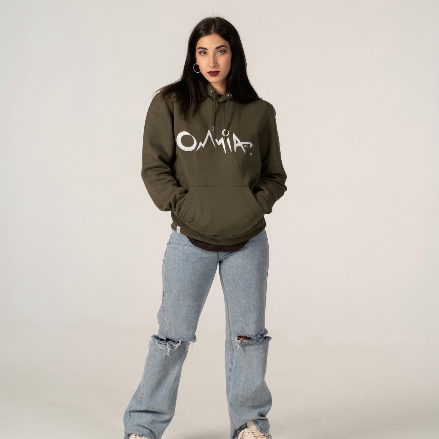Logo Hoodie Green - Donna
