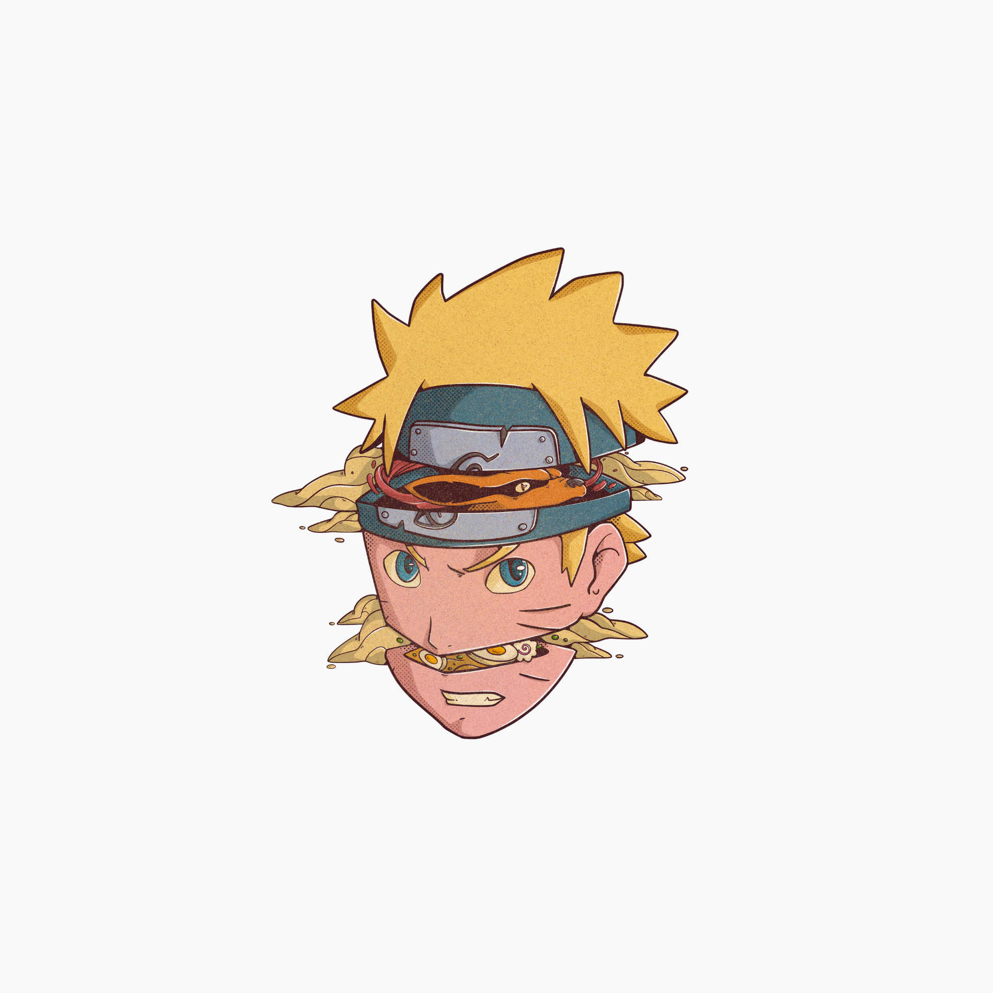naruto tee white digital grapich