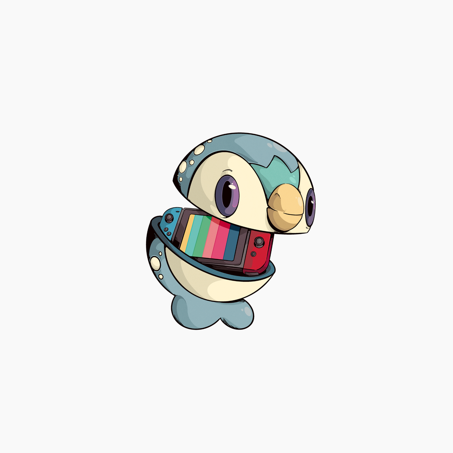 piplup tee white digital graphic