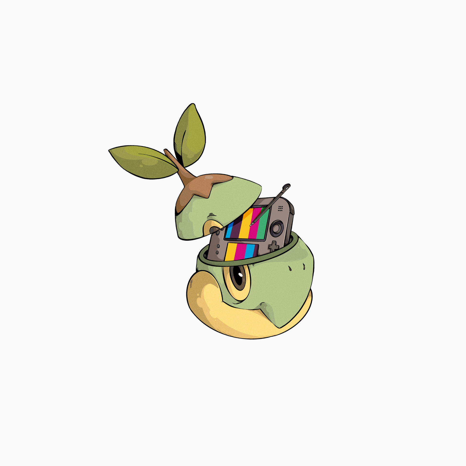 turtwig tee white digital graphic